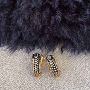Gold and Silver Clip-On Earrings